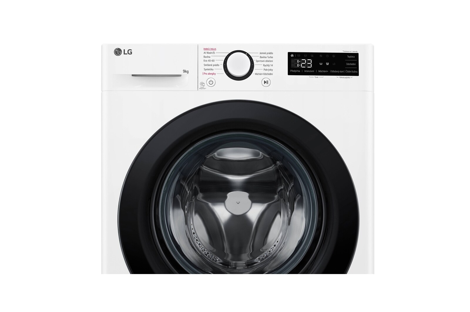 LG 9kg 1400 ot./min Direct Drive™ AI DD™ Parní pračka, Bílá, FSR5A94WL