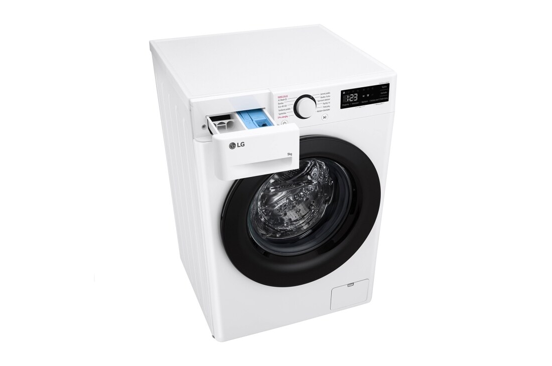 LG Parní pračka LG | 9 kg | A | 1400 ot./min | Direct Drive™ | AI DD™|Bílá, FSR5A94WL