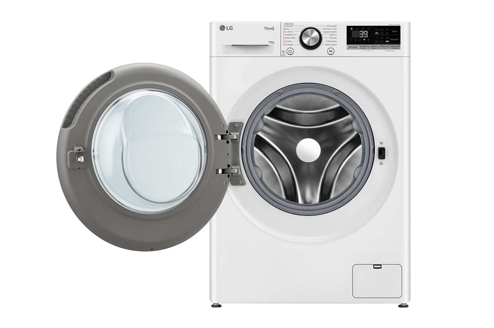 LG Parní pračka LG | 10 kg | A | 1400 ot./min | Direct Drive™ | AI DD™ |Bílá, FSR7A04WC