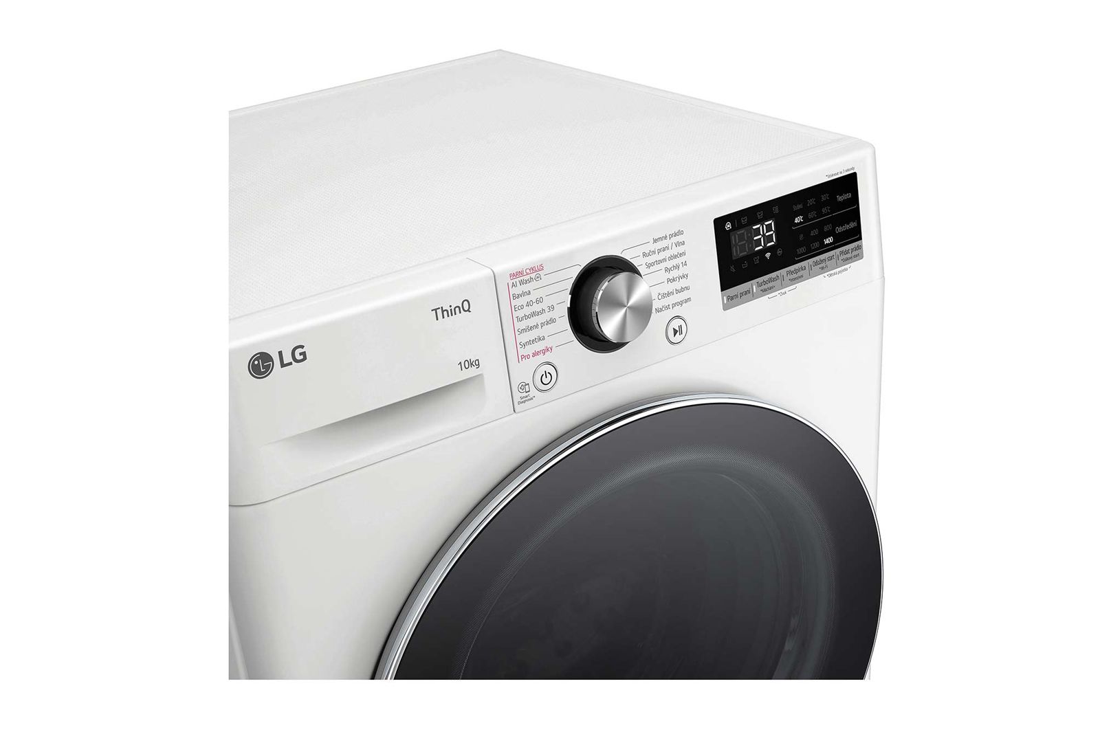 LG Parní pračka LG | 10 kg | A | 1400 ot./min | Direct Drive™ | AI DD™ |Bílá, FSR7A04WC