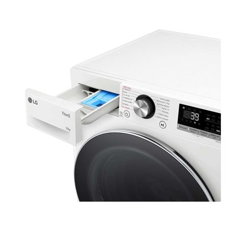LG Parní pračka LG | 10 kg | A | 1400 ot./min | Direct Drive™ | AI DD™ |Bílá, FSR7A04WC