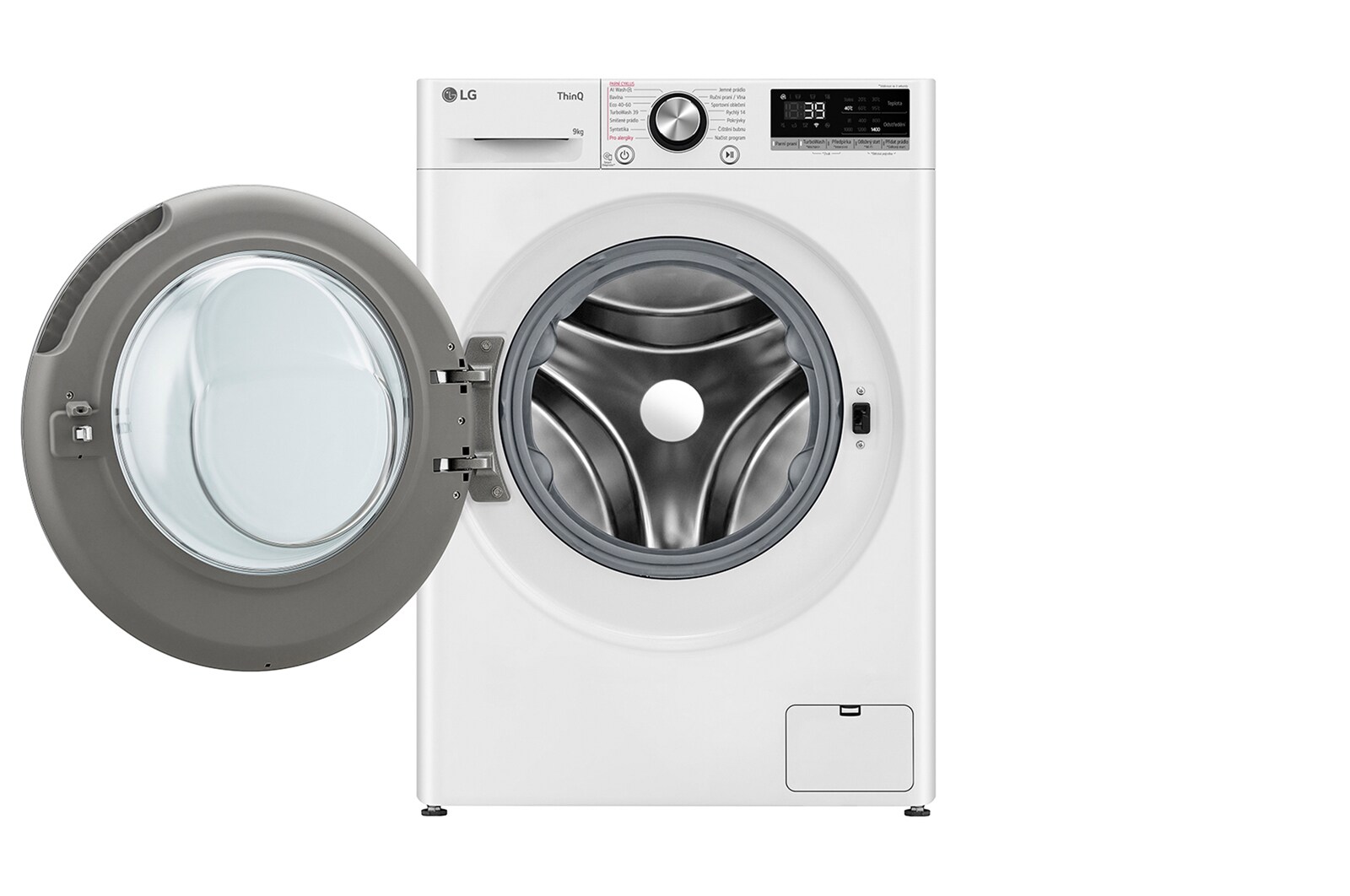 LG Parní pračka LG | 9 kg | A | 1400 ot./min | TurboWash™360° | ThinQ™|Bílá, FSR7A94WC