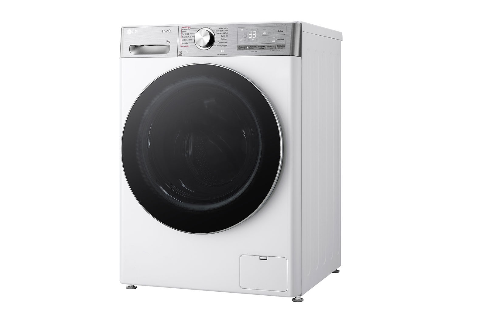 LG 9 kg parní pračka LG | A | 1400 ot./min | Direct Drive™ | AI DD™ | TurboWash™360°, FSR9A94WC