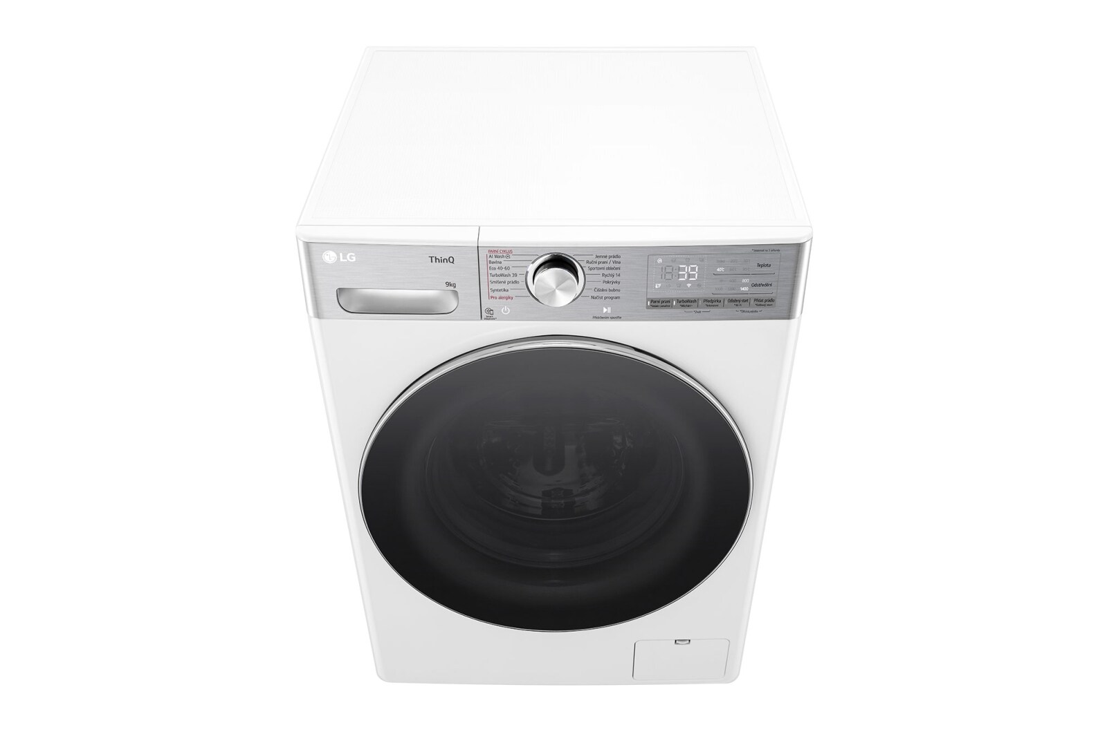 LG 9 kg parní pračka LG | A | 1400 ot./min | Direct Drive™ | AI DD™ | TurboWash™360°, FSR9A94WC