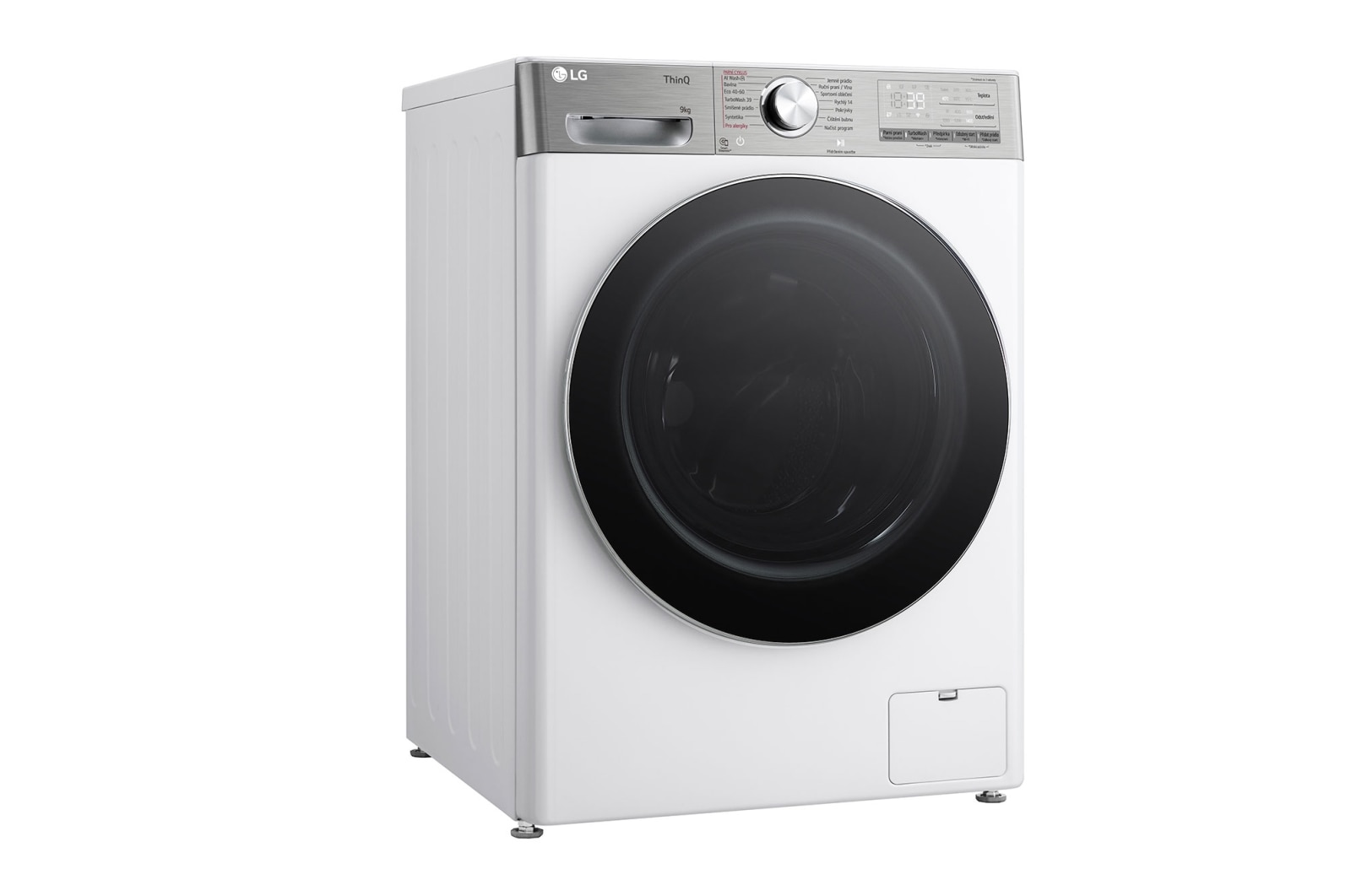 LG 9 kg parní pračka LG | A | 1400 ot./min | Direct Drive™ | AI DD™ | TurboWash™360°, FSR9A94WC