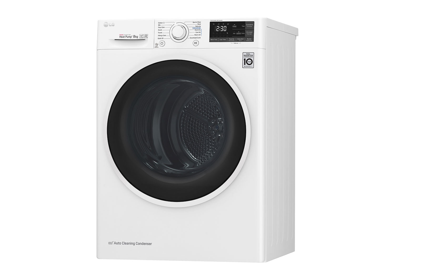 LG 8 kg sušička, A+++ (v rozsahu A+++ až D), 14 programů, 13 přídavných možností, 3 možnosti sušení, ThinQ™ + WiFi připojení, RC81EU2AV4Q