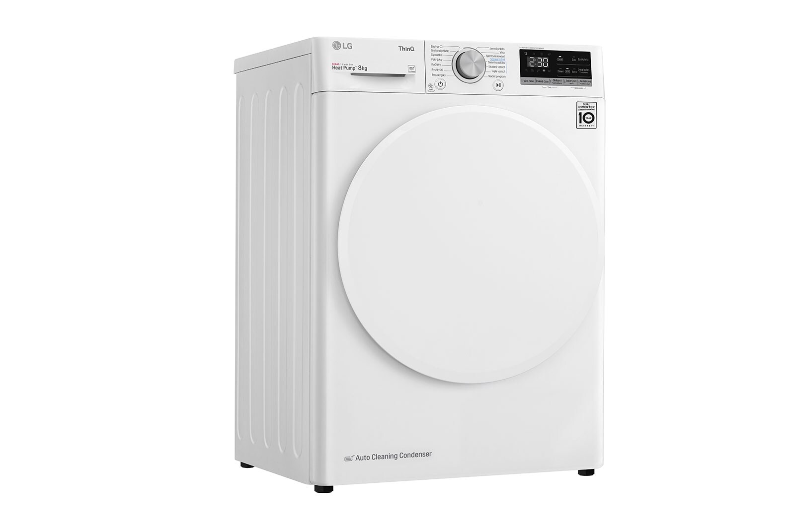 LG 8 kg sušička, A++ (v rozsahu A++ až D), 14 programů, 13 přídavných možností, 3 možnosti sušení, ThinQ™ + WiFi připojení, RC81V5AV0Q