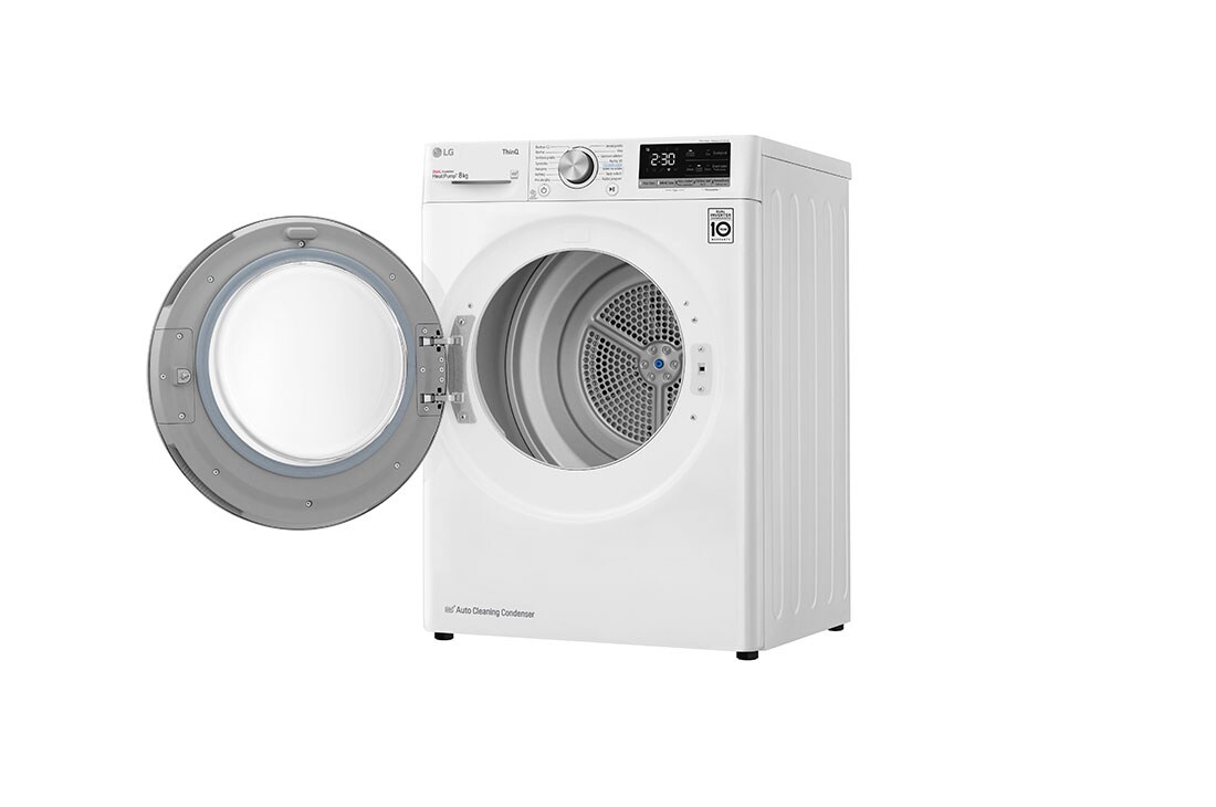 LG Sušička LG | 8 kg | DUAL Inverter Heat Pump™|ThinQ™|Bílá, RC81V5AV7N