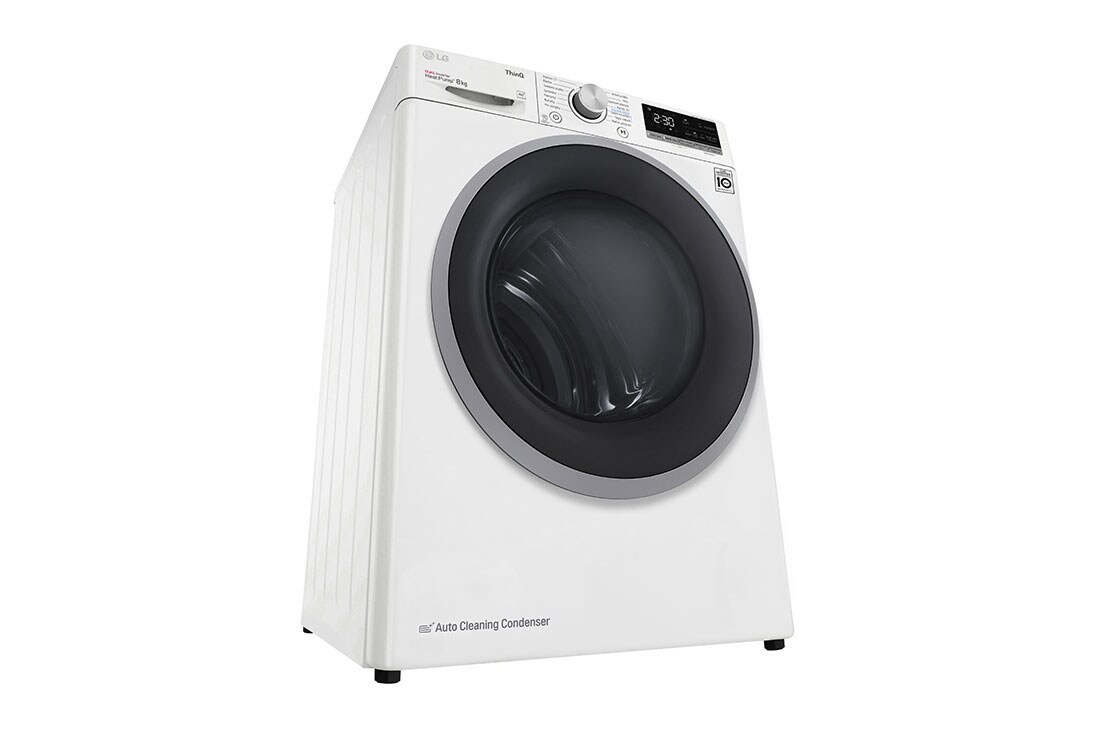 LG Sušička LG | 8 kg | DUAL Inverter Heat Pump™|ThinQ™|Bílá, RC81V5AV7N