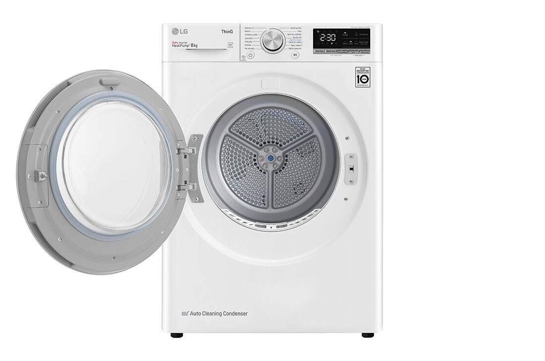 LG Sušička LG | 8 kg | DUAL Inverter Heat Pump™|ThinQ™|Bílá, RC81V5AV7N