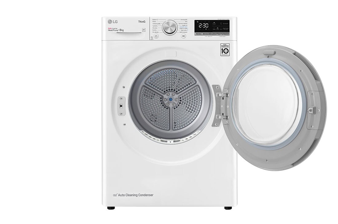 LG Sušička LG | 8 kg | DUAL Inverter Heat Pump™|ThinQ™|Bílá, RC81V5AV7N