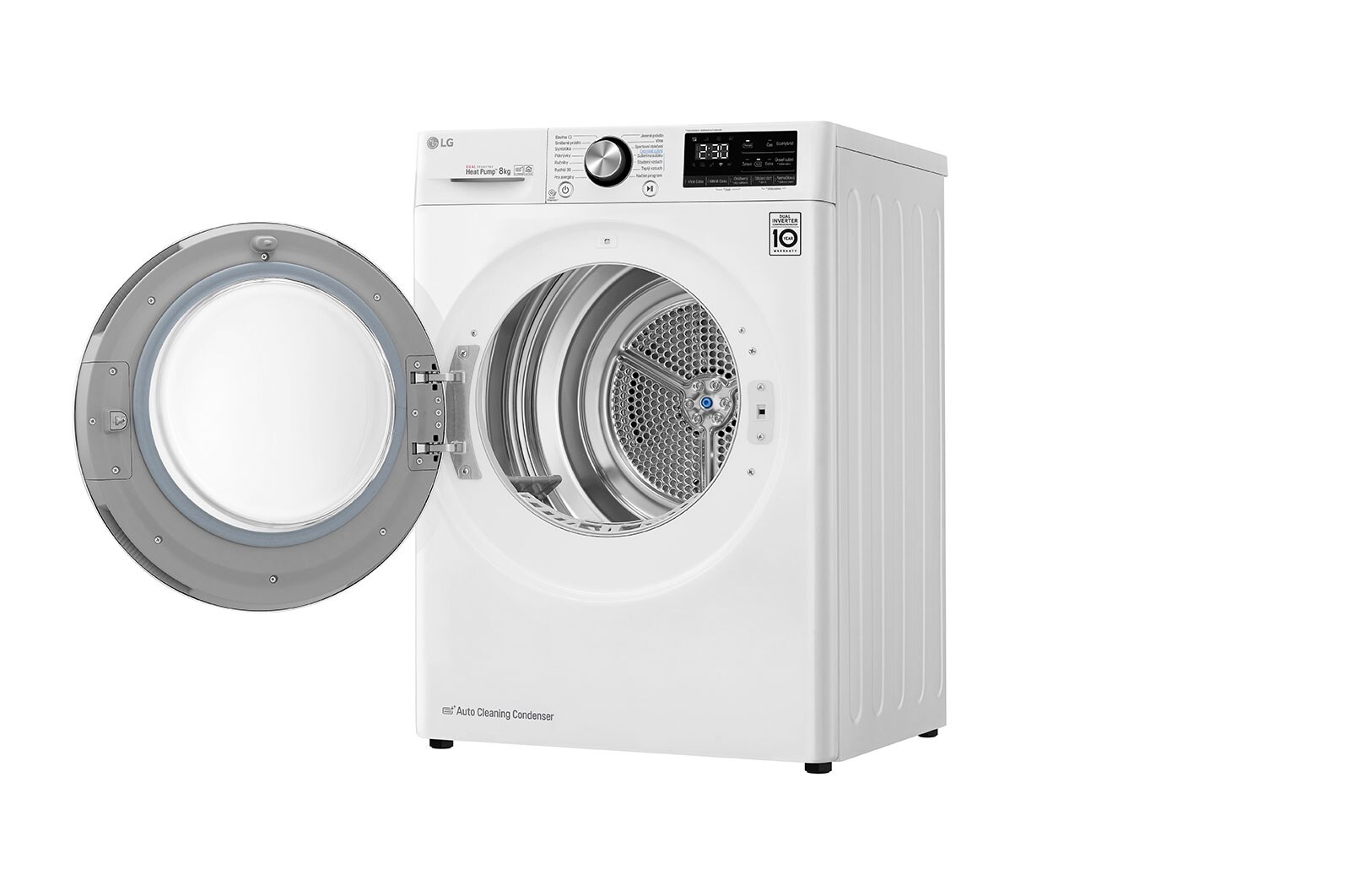 LG Sušička LG | 8 kg | Režim Energie / Čas |  automatické čištění kondenzátoru | Wi-Fi |Bílá, RC81V9AV2W