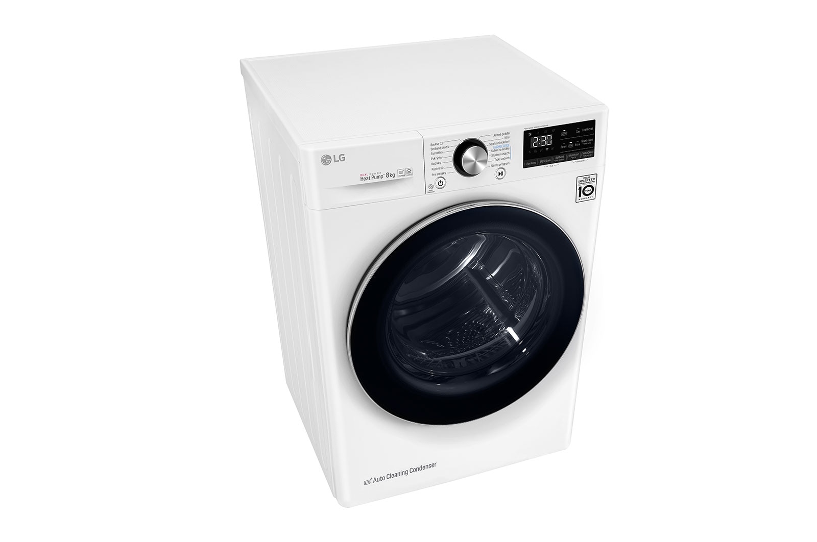 LG Sušička LG | 8 kg | Režim Energie / Čas |  automatické čištění kondenzátoru | Wi-Fi |Bílá, RC81V9AV2W