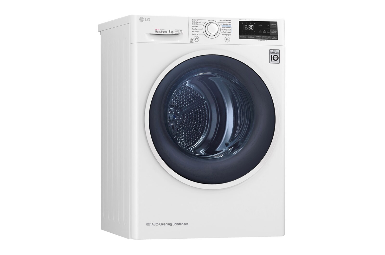 LG 8 kg sušička, A+++ (v rozsahu A+++ až D), 14 programů, 13 přídavných možností, 3 možnosti sušení, ThinQ™ + WiFi připojení, RC82EU2AV4Q