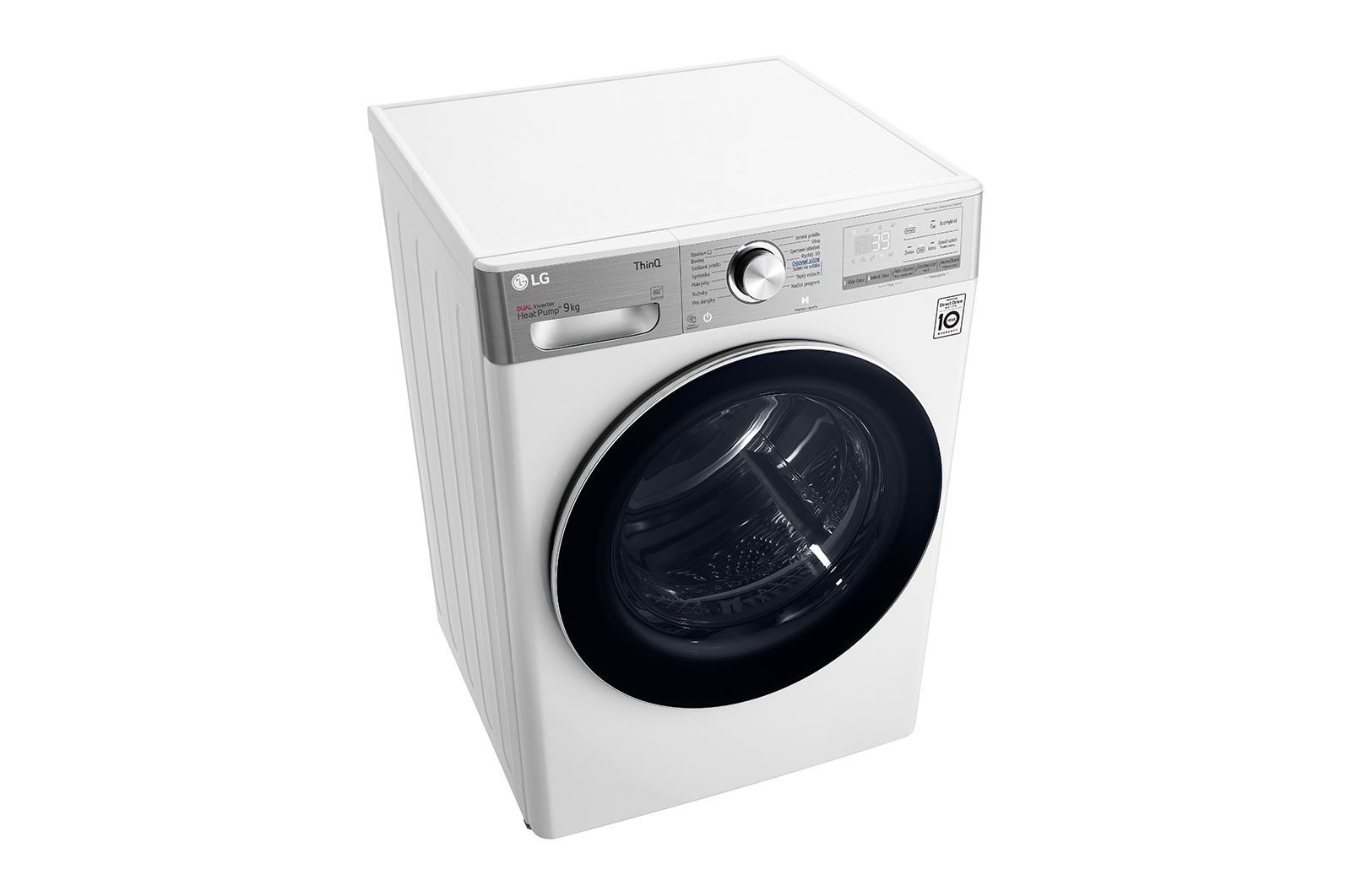 LG Sušička LG | 9 kg | DUAL Inverter Heat Pump™ |ThinQ™|Bílá, RC91V9AV2QR