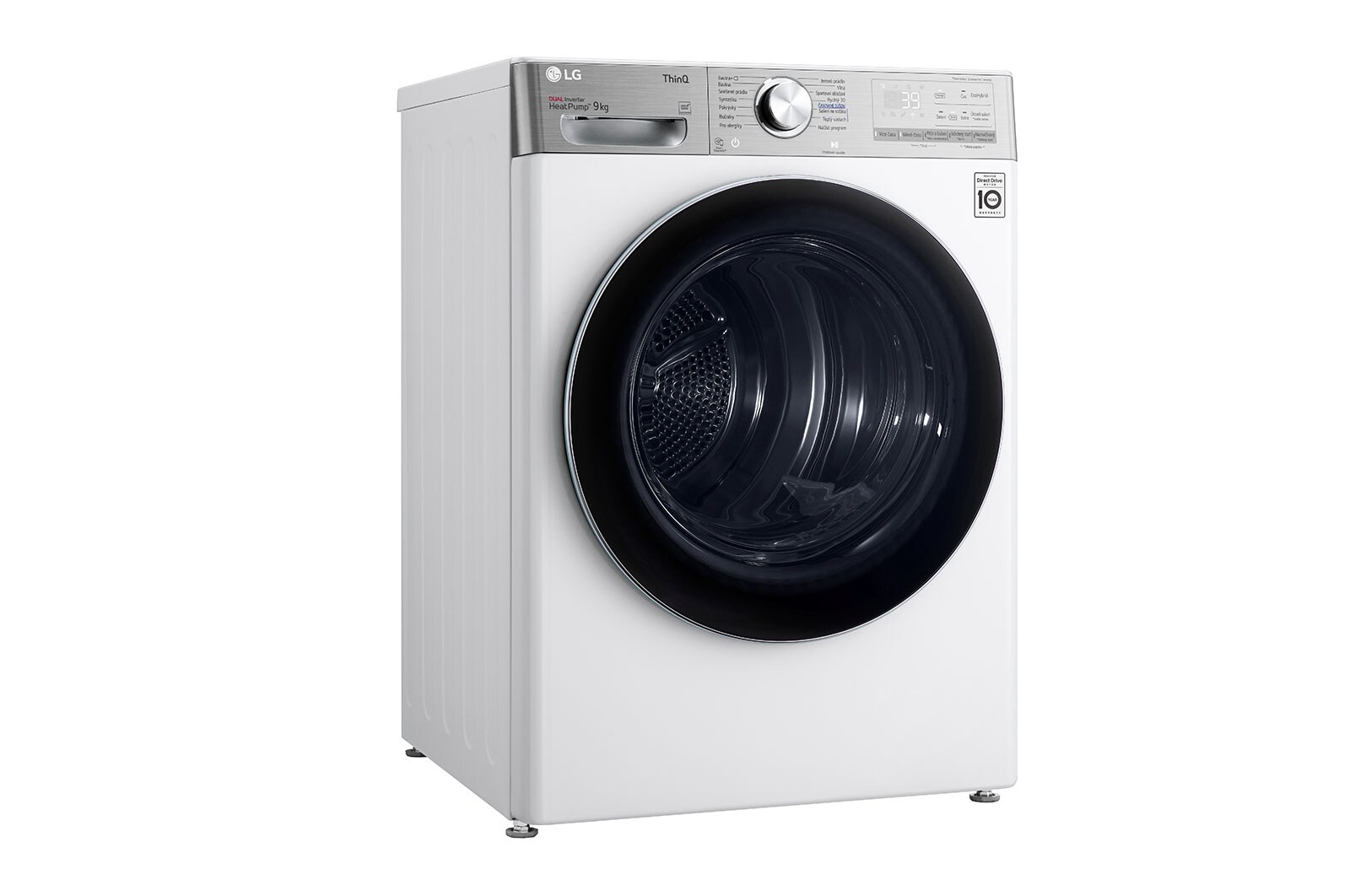 LG Sušička LG | 9 kg | DUAL Inverter Heat Pump™ |ThinQ™|Bílá, RC91V9AV2QR
