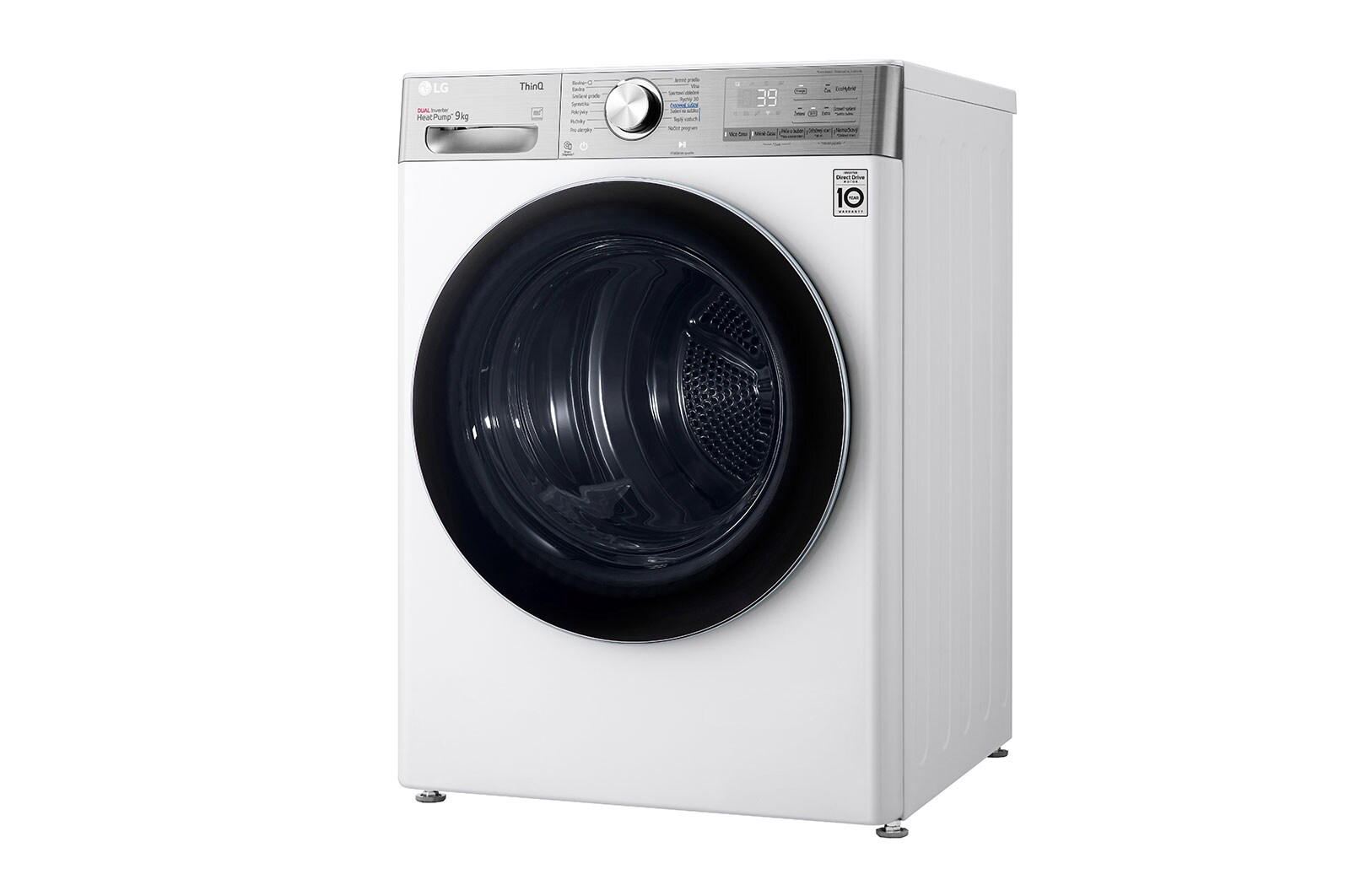LG Sušička LG | 9 kg | DUAL Inverter Heat Pump™ |ThinQ™|Bílá, RC91V9AV2QR