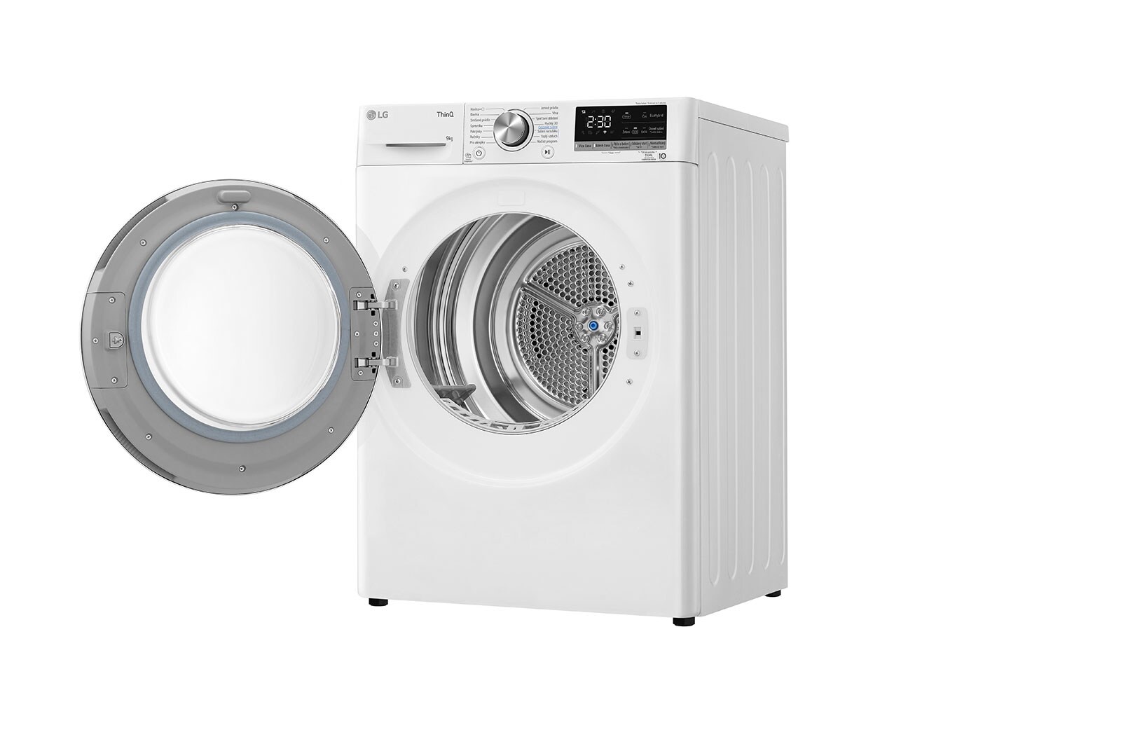 LG Sušička LG | 9 kg | DUAL Inverter Heat Pump™ |ThinQ™|Bílá, RC91V9AVRN