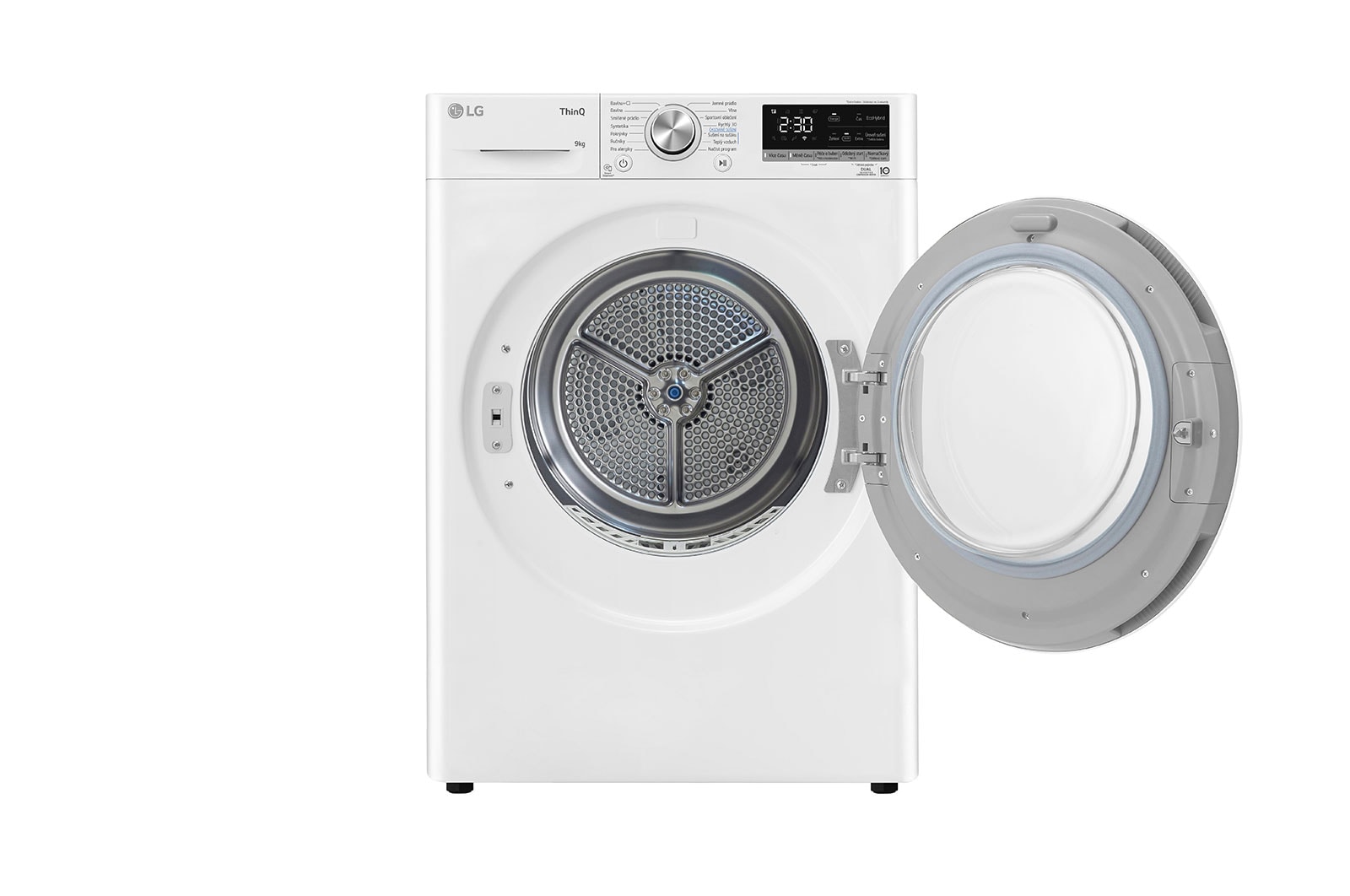 LG Sušička LG | 9 kg | DUAL Inverter Heat Pump™ |ThinQ™|Bílá, RC91V9AVSN