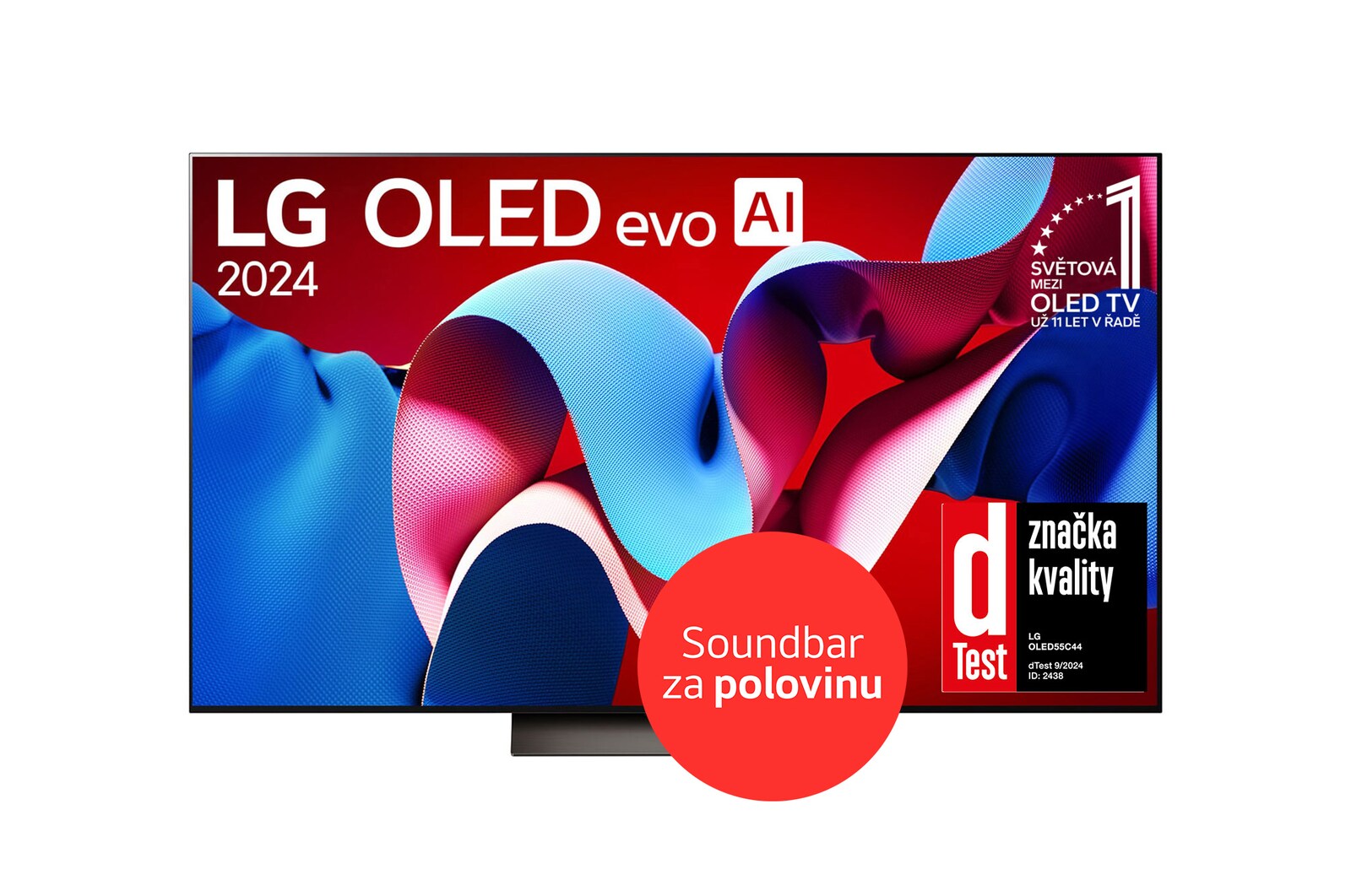 LG 55”; LG OLED evo AI C4 4K Smart TV OLED55C4, OLED55C44LA