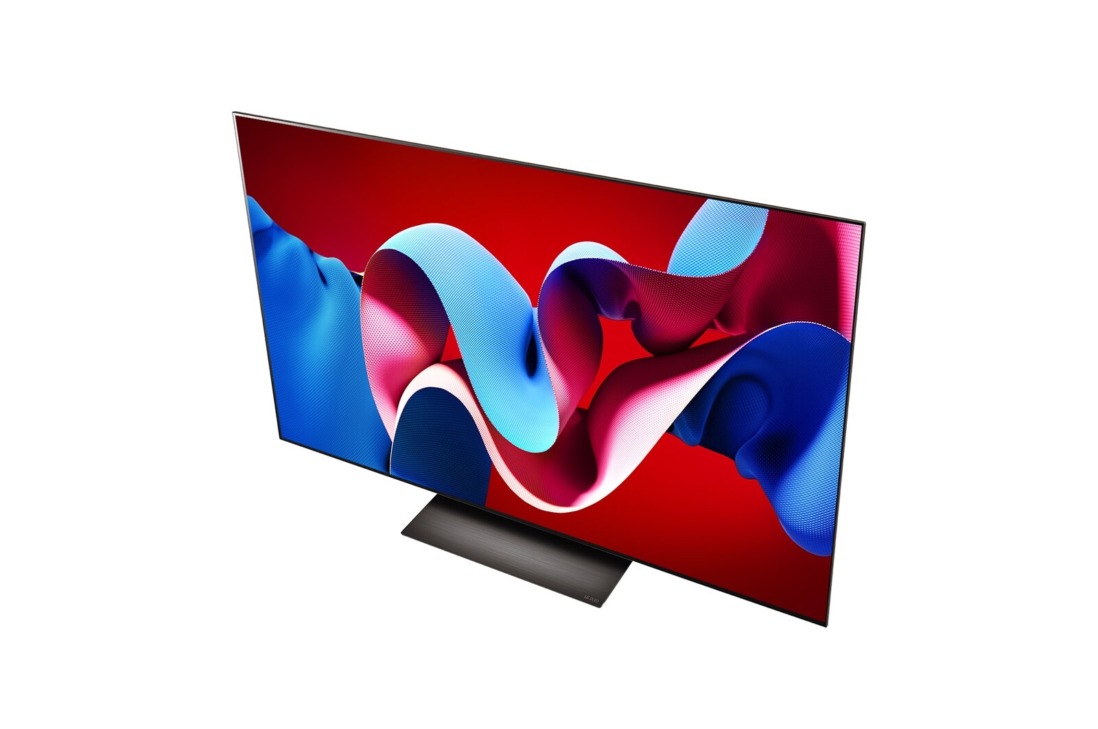 Úhlový pohled na LG OLED evo TV, OLED C4 shora