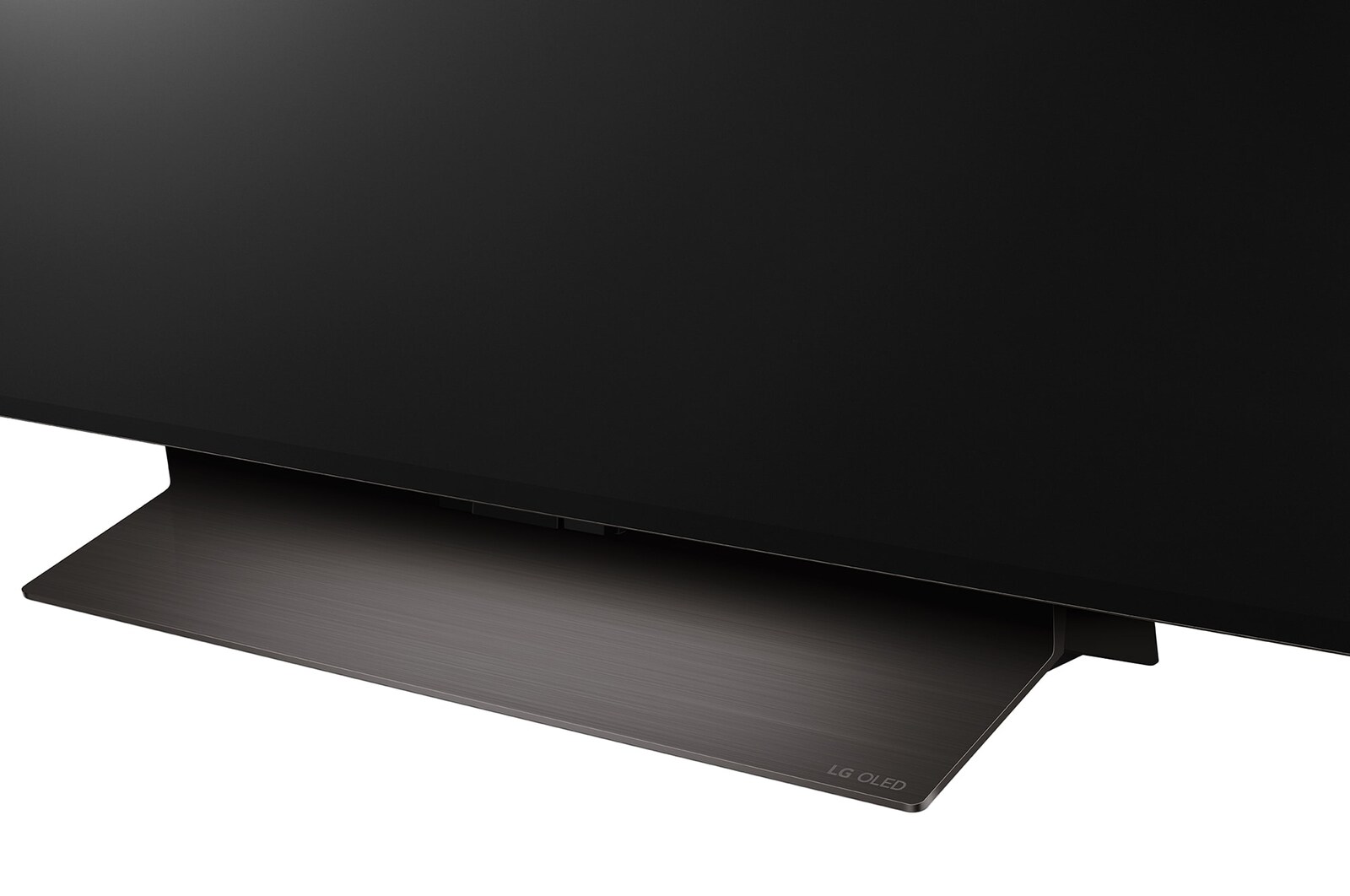 Záběr LG OLED evo TV, OLED C4 ze základny