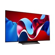 Mírně úhlový pohled na LG OLED evo TV, OLED C4