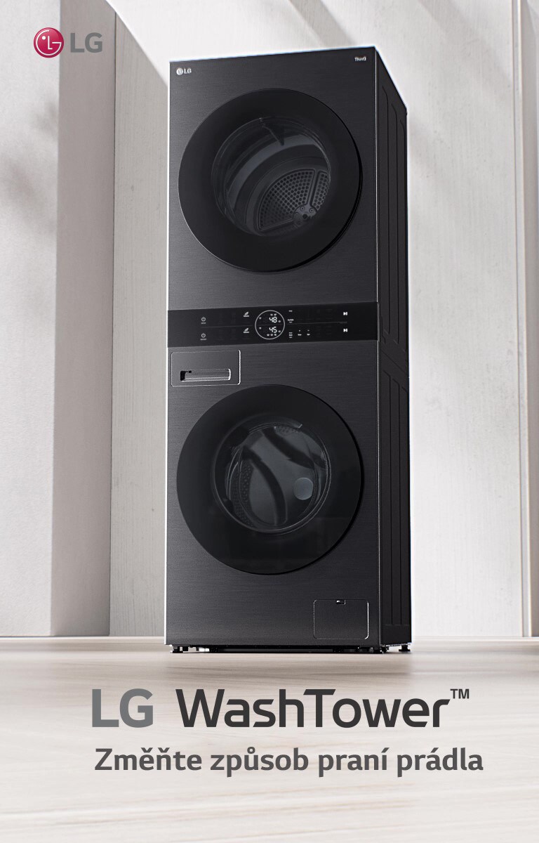 Produkty LG WashTower™ jsou umístěny v interiéru.