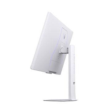 side view of a tilted monitor