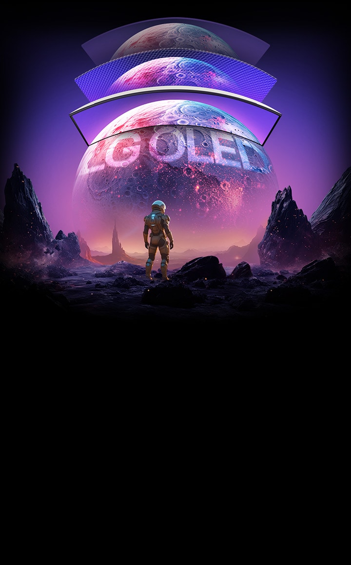 Snímky planet jsou jasnější a ostřejší na OLED monitorech značky LG. 