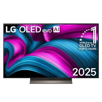 Frontansicht des 48 Zoll LG OLED evo AI C5 4K Smart TV OLED48C5ELB