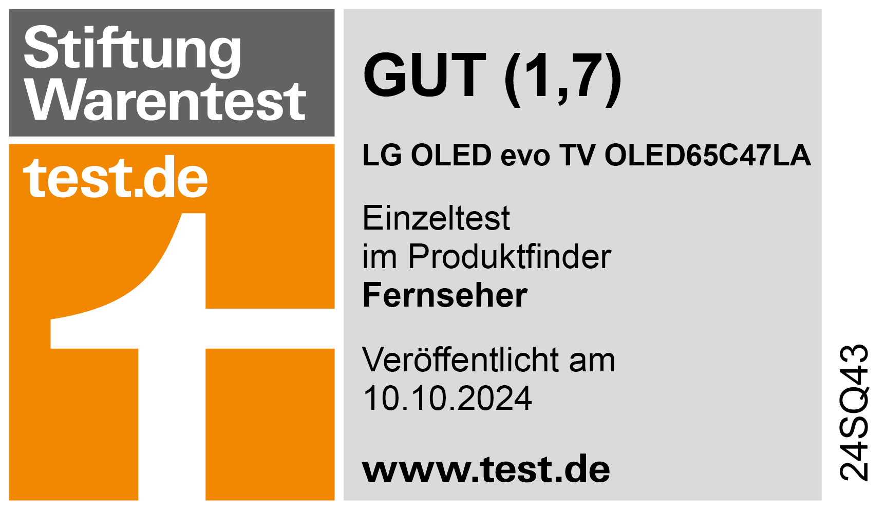 Stiftung Warentest OLED65C4