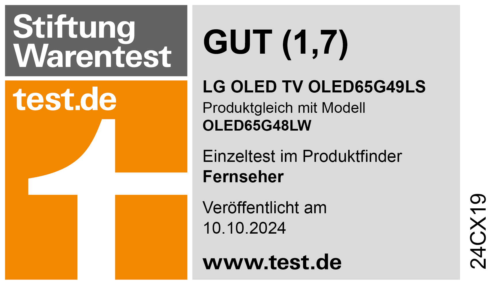 Stiftung Warentest OLED65G4