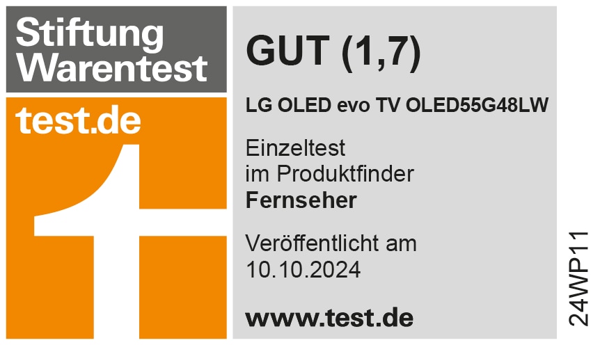 Stiftung Warentest OLED G4 Serie