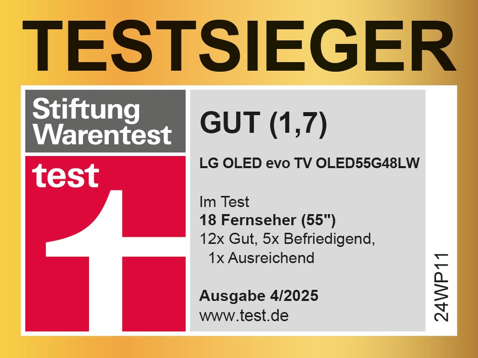 Stiftung Warentest OLED G4 Serie