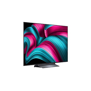 Slightly angled view of LG OLED evo AI C5 4K Smart TV.