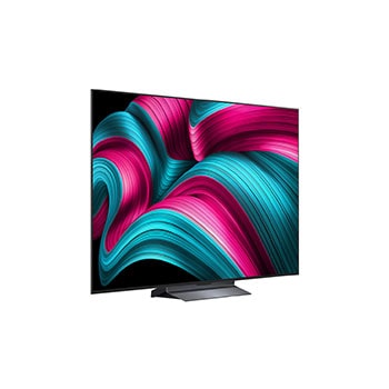 Slightly angled view of LG OLED evo AI C5 4K Smart TV.