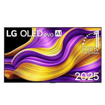 Frontansicht des 65 Zoll LG OLED evo AI G5 4K Smart TV OLED65G57LW