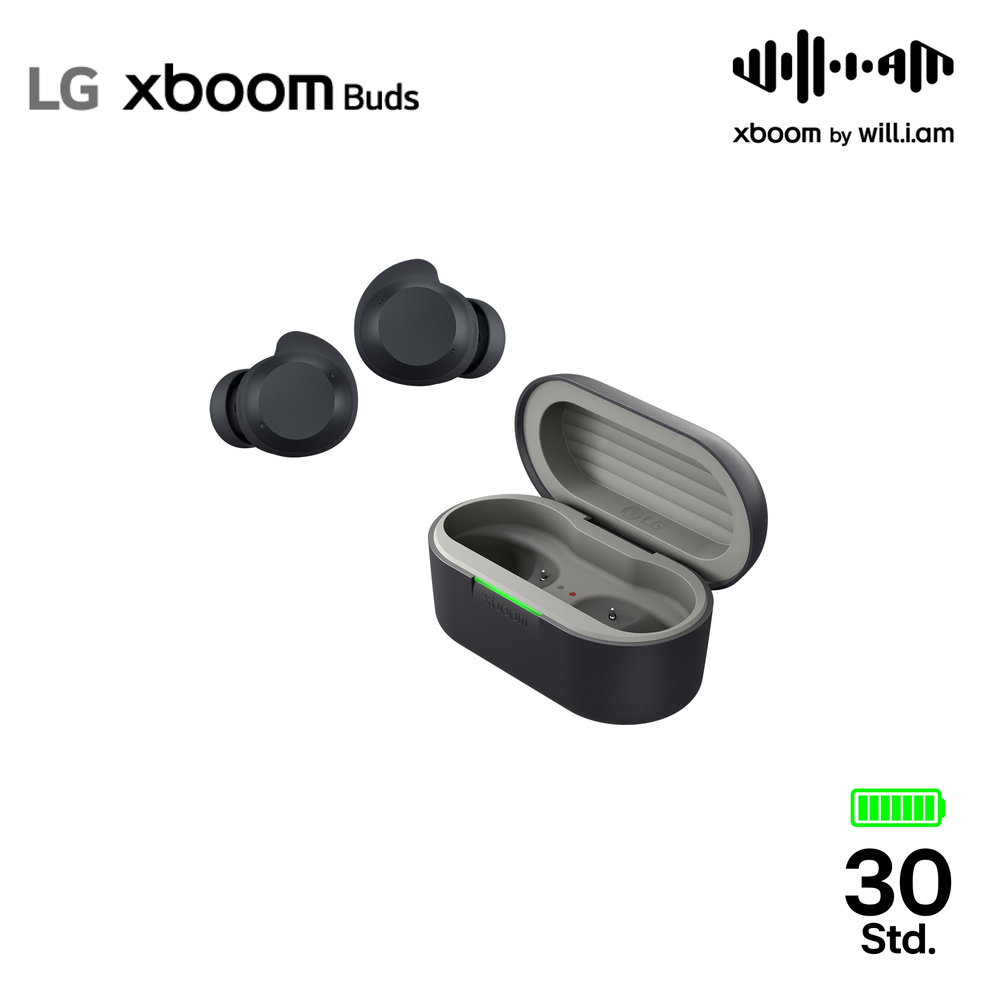 LG xboom Buds von will.i.am | Bluetooth-Ohrhörer | xboom Signature Sound mit Graphen-Treiber, xboom Buds