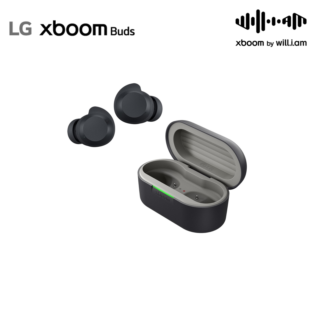 Vorderseite von LG xboom Buds von will.i.am | Bluetooth-Ohrhörer | xboom Signature Sound mit Graphen-Treiber xboom Buds