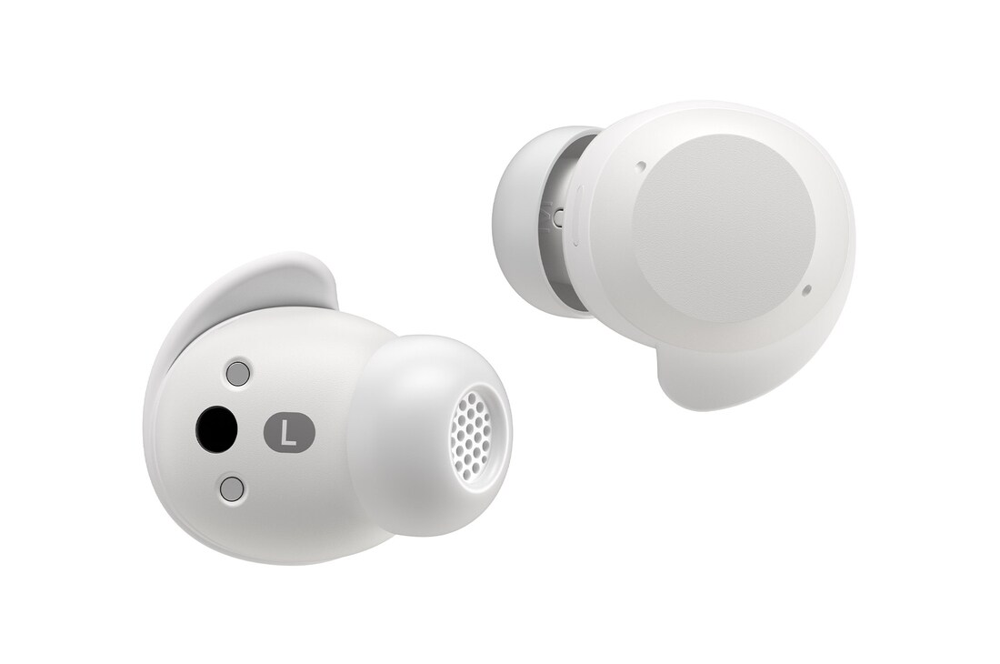 LG xboom Buds by will.i.am | Bluetooth-Ohrhörer | xboom Signature Sound mit Graphen-Treiber, xboom Buds white