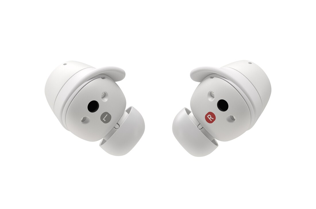 LG xboom Buds by will.i.am | Bluetooth-Ohrhörer | xboom Signature Sound mit Graphen-Treiber, xboom Buds white