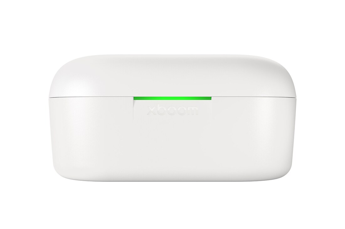 LG xboom Buds by will.i.am | Bluetooth-Ohrhörer | xboom Signature Sound mit Graphen-Treiber, xboom Buds white
