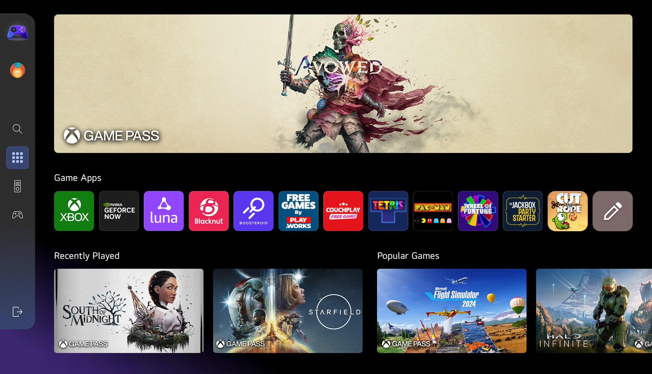 Xbox_Gaming Portal_UI