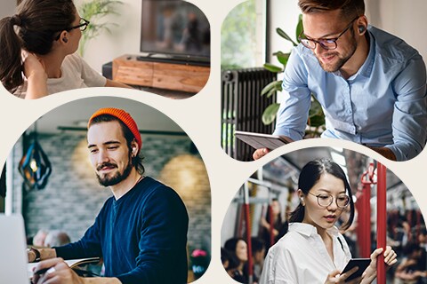 Eine Lifestyle-Abbildung mit den LG TONE Free T90S