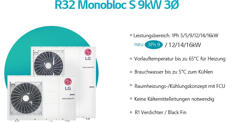 Compack size and light weight about R32 split 4/6kW