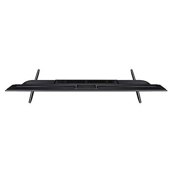 Draufsicht auf den LG UHD AI ThinQ 4K UT73 Smart TV zur Darstellung der Breite und der Fußpositionen.