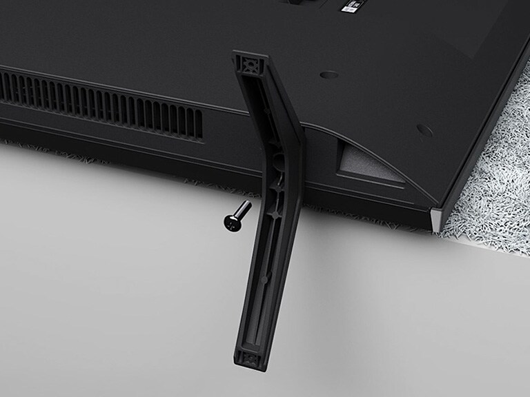 Installationsvideo zur Montage des Standfußes für den LG UHD AI ThinQ 4K UT73 Smart TV Fernseher.