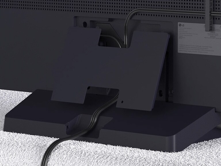 Installationsvideo zur Montage des Standfußes für den LG OLED evo AI C4 Fernseher.