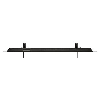 Draufsicht auf die Rückseite des LG OLED evo AI C4 4K Smart TV mit Lüftungsschlitzen und Befestigungen.
